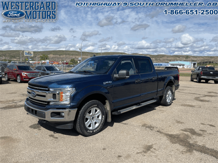 Used Crew Cab 2018 Ford F-150 XLT SUPERCREW Blue Jean