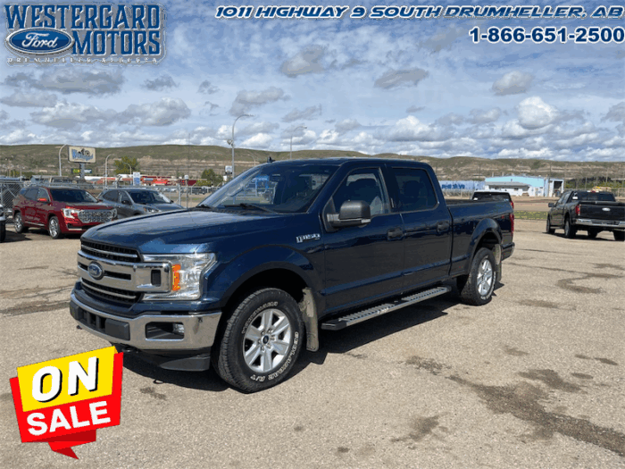 Used Crew Cab 2018 Ford F-150 XLT SUPERCREW Blue Jean