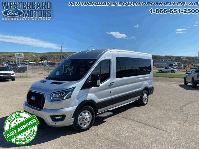 Used Regular Passenger 2024 Ford Transit Passenger Wagon T-350 MID ROOF Silver