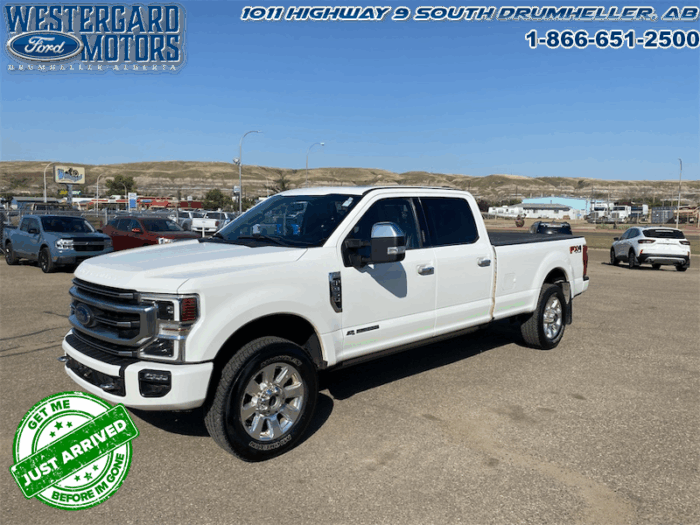 Used Crew Cab 2021 Ford F-350 Super Duty PLATINUM Whte