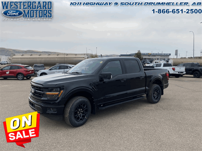 Used Crew Cab 2025 Ford F-150 W3L Agate Black Metallic
