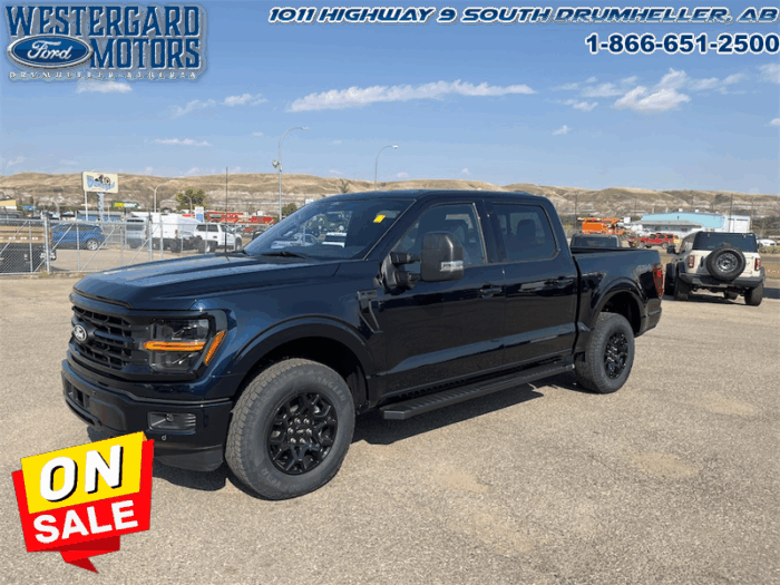 Used Crew Cab 2025 Ford F-150 W3L Antimatter Blue Metallic